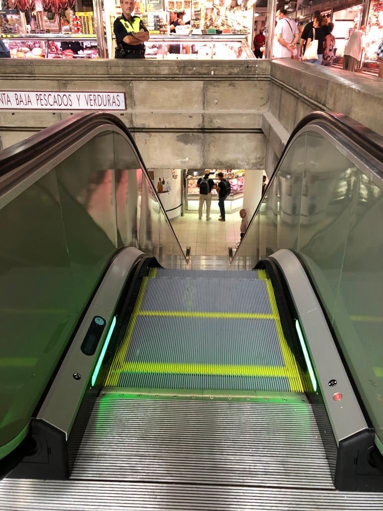 Escaleras mecánicas del Mercado Central de Alicante
