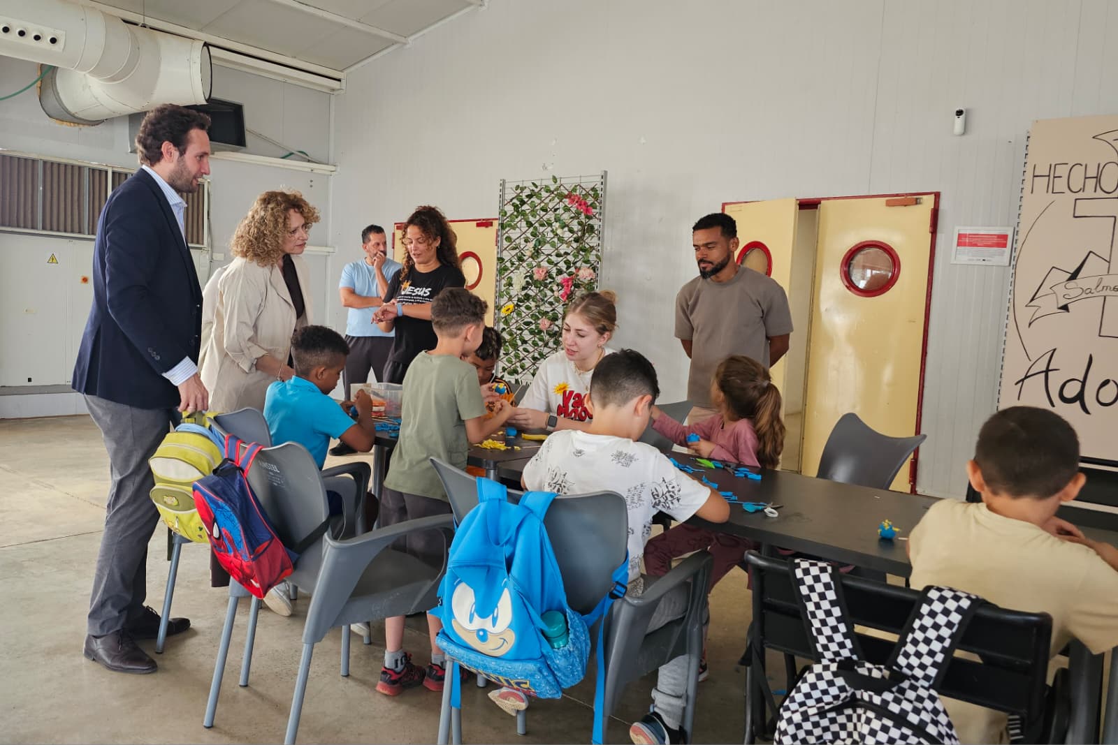 Momento de la visita del presidente Isaac Claver a Valencia