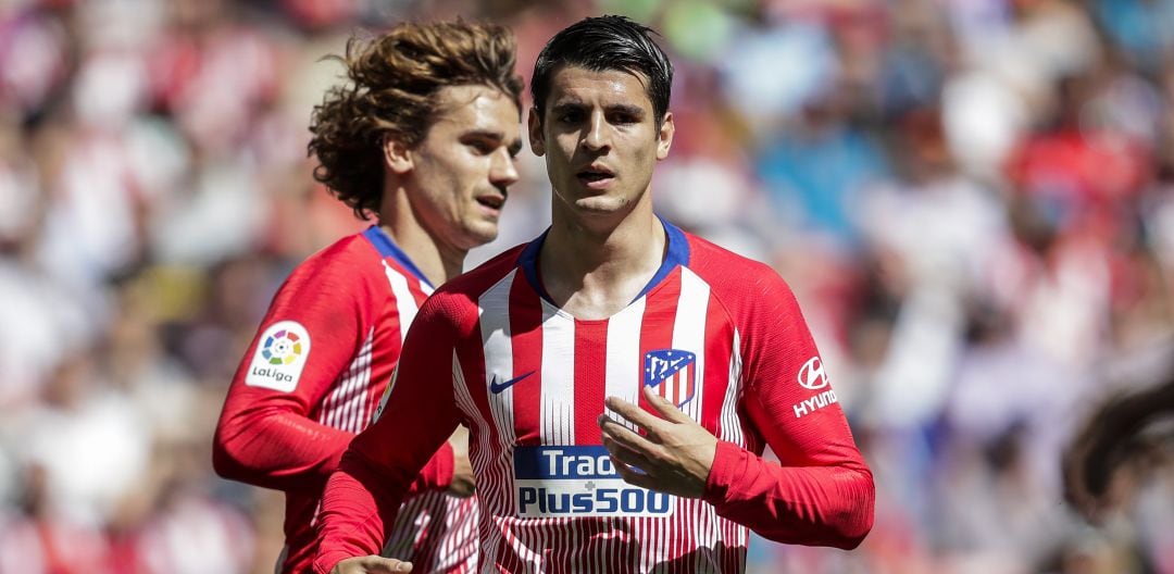 Álvaro Morata, durante un partido con el Atlético de Madrid