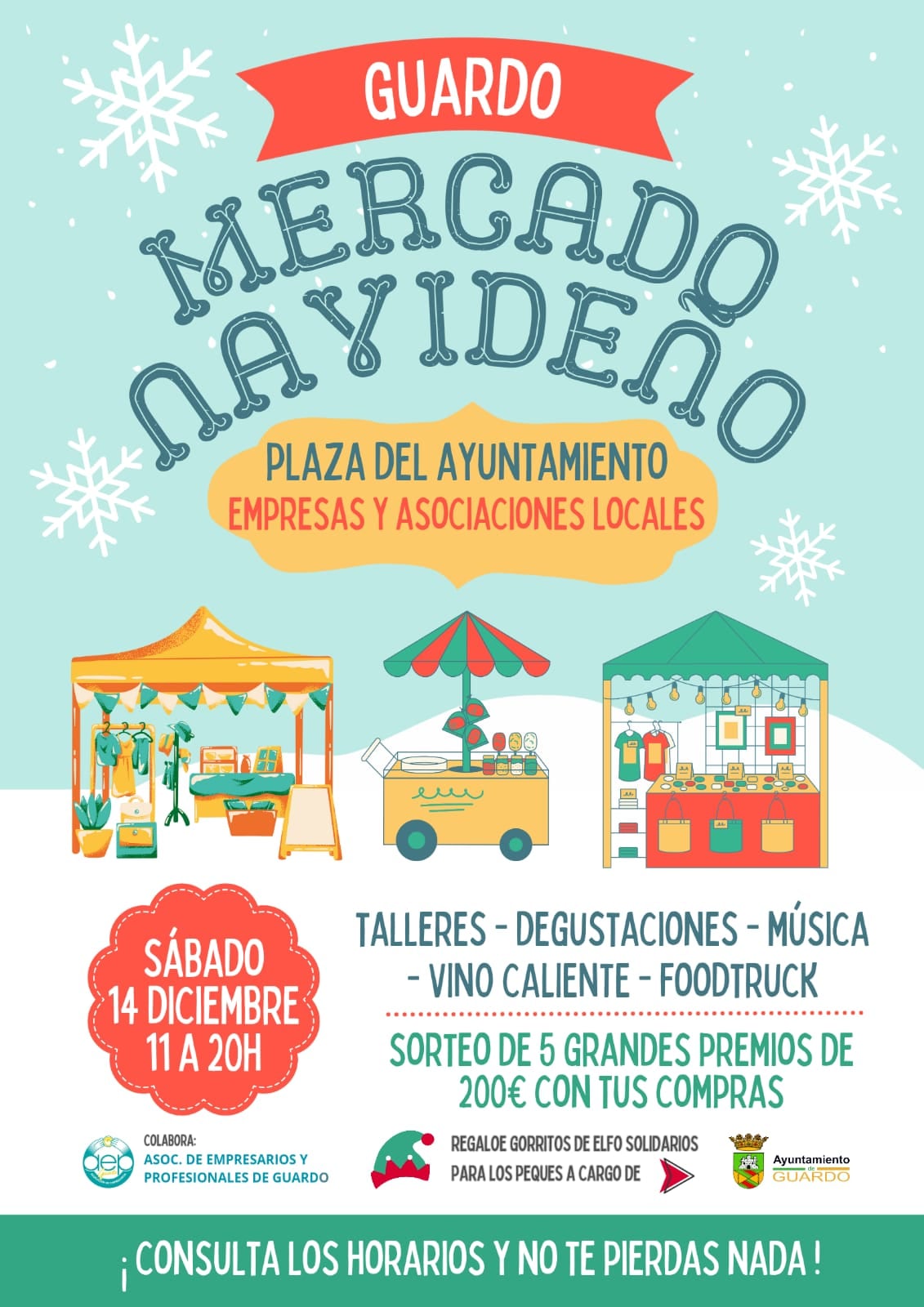 Cartel del mercado navideño