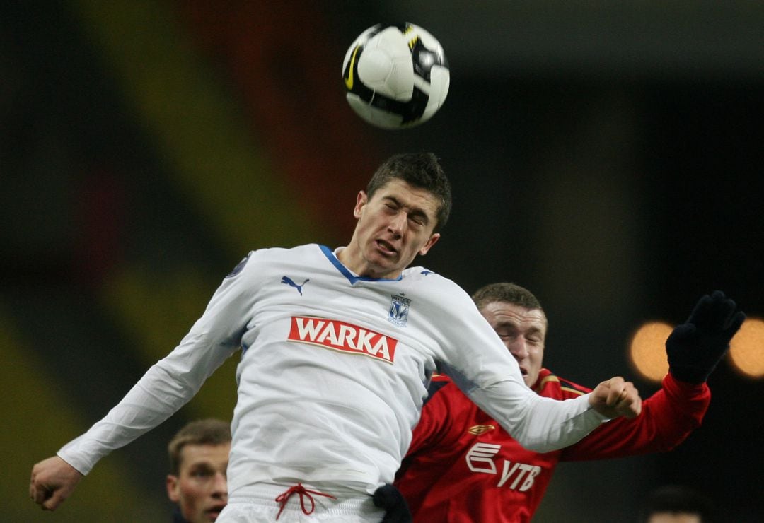 Robert Lewandowski, durante su estancia en el Lech Poznan