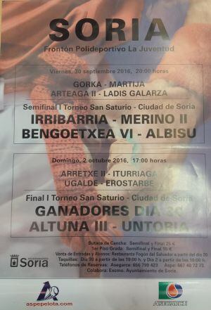 Cartel del torneo.