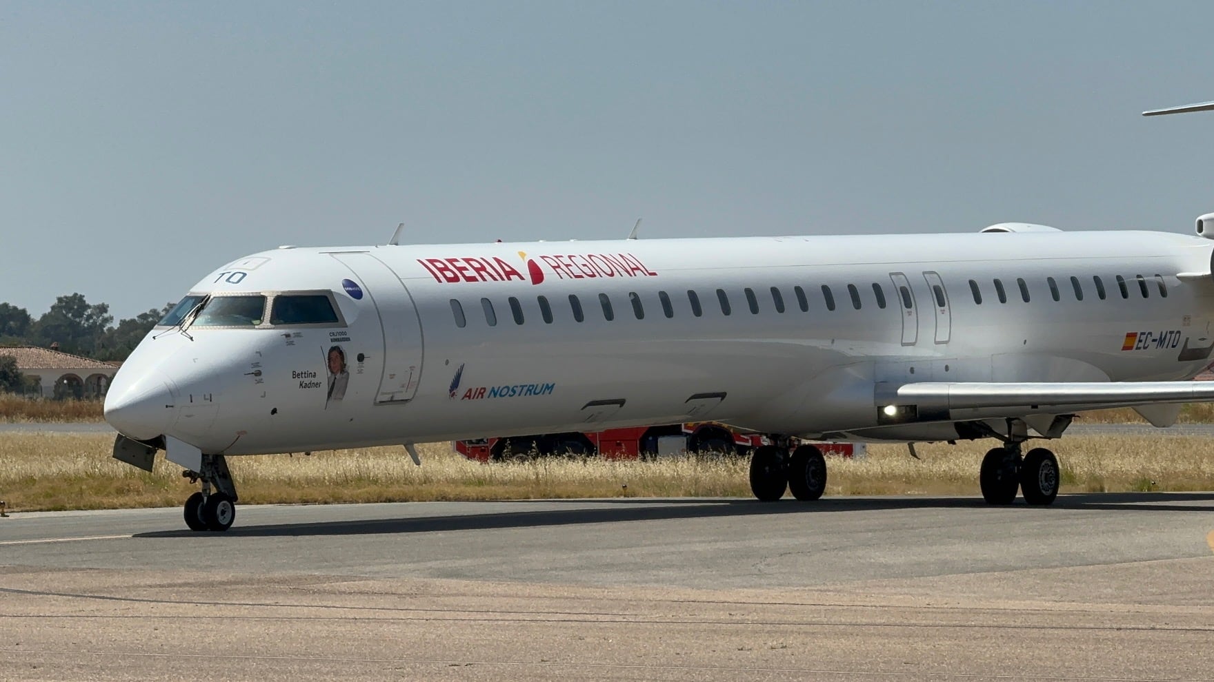 Avión procedente de Palma de Mallorca en el aeropuerto de Córdoba