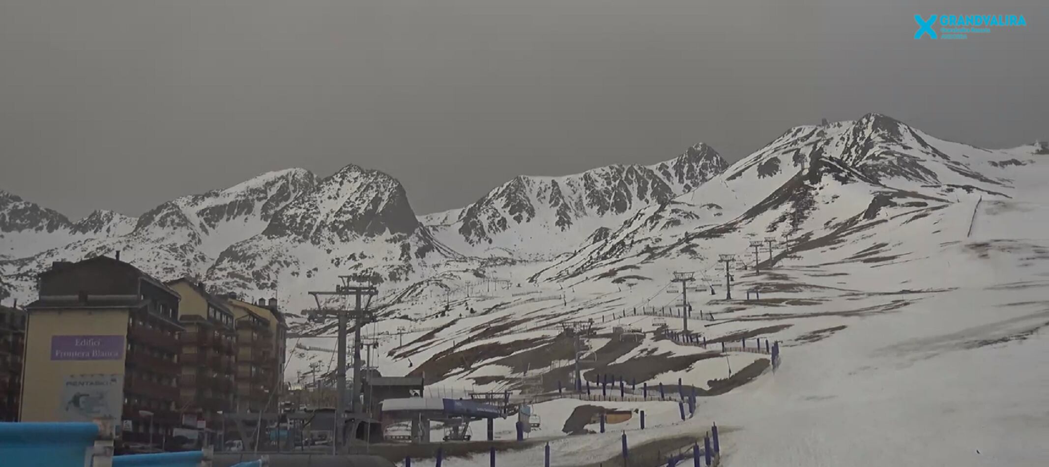 El sector del Pas de la Casa de Grandvalira aquest dilluns.