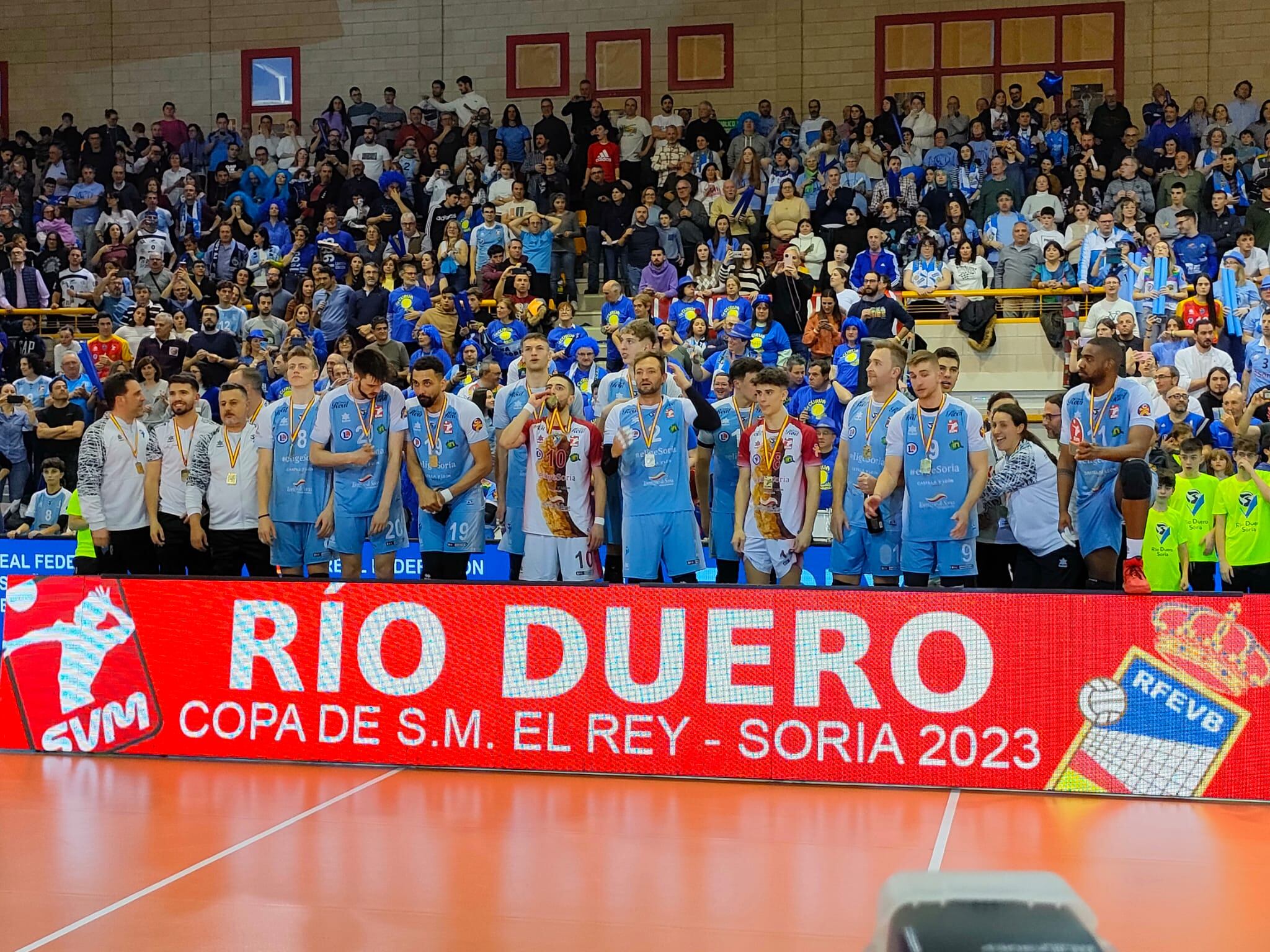 El Río Duero Soria, campeón de la Copa del Rey de Voleibol celebrada en Soria.