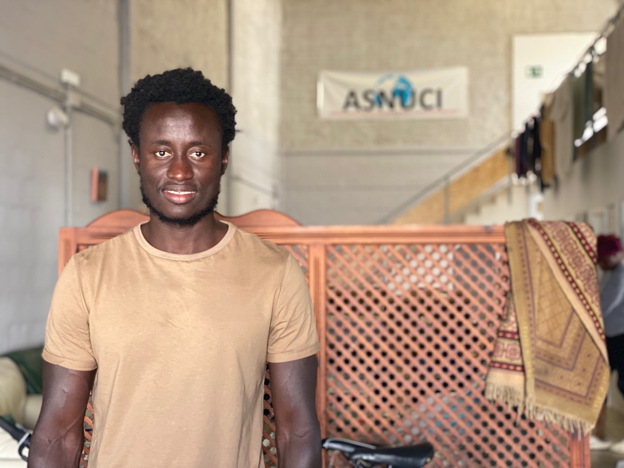 Seydou Diop en el albergue de ASNUCI en Lepe