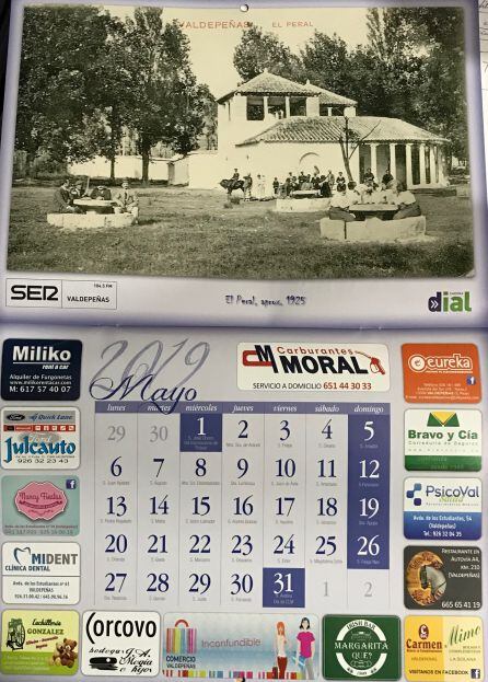 El calendario de pared de este próximo 2019 de la Cadena SER
