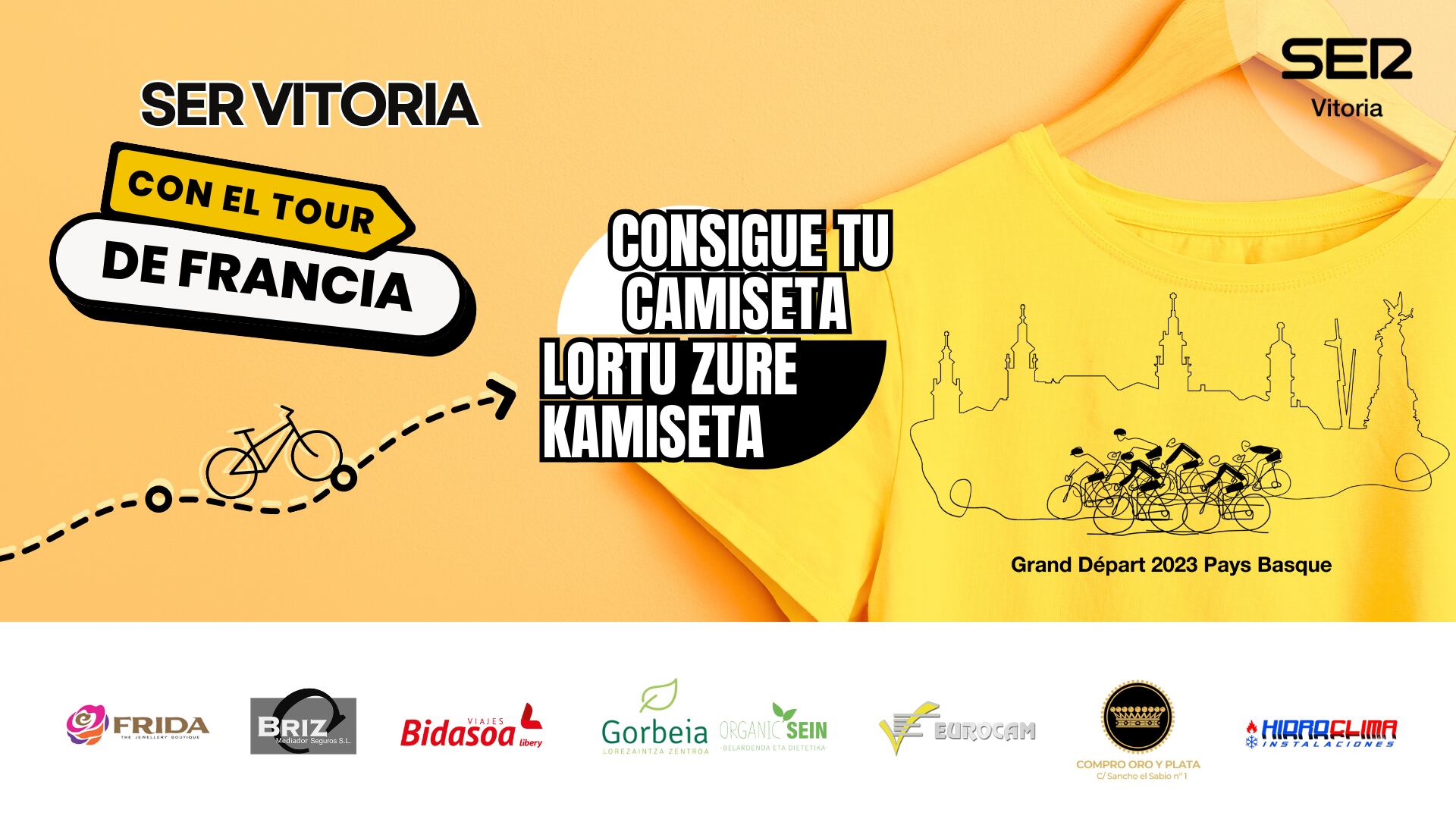 SER Vitoria lanza una edición exclusiva de 1.000 camisetas conmemorativas del paso del Tour de Francia por el territorio