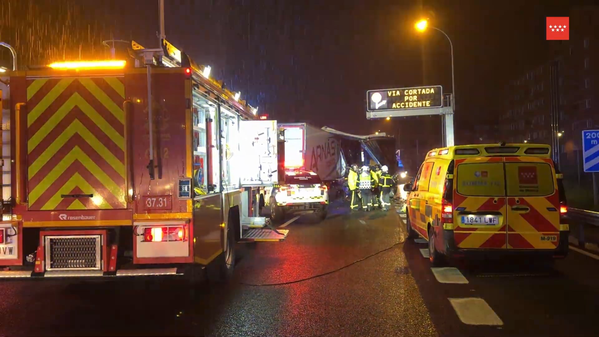 Accidente de tráfico en la A4 a la altura de Pinto (Madrid) que deja un fallecido