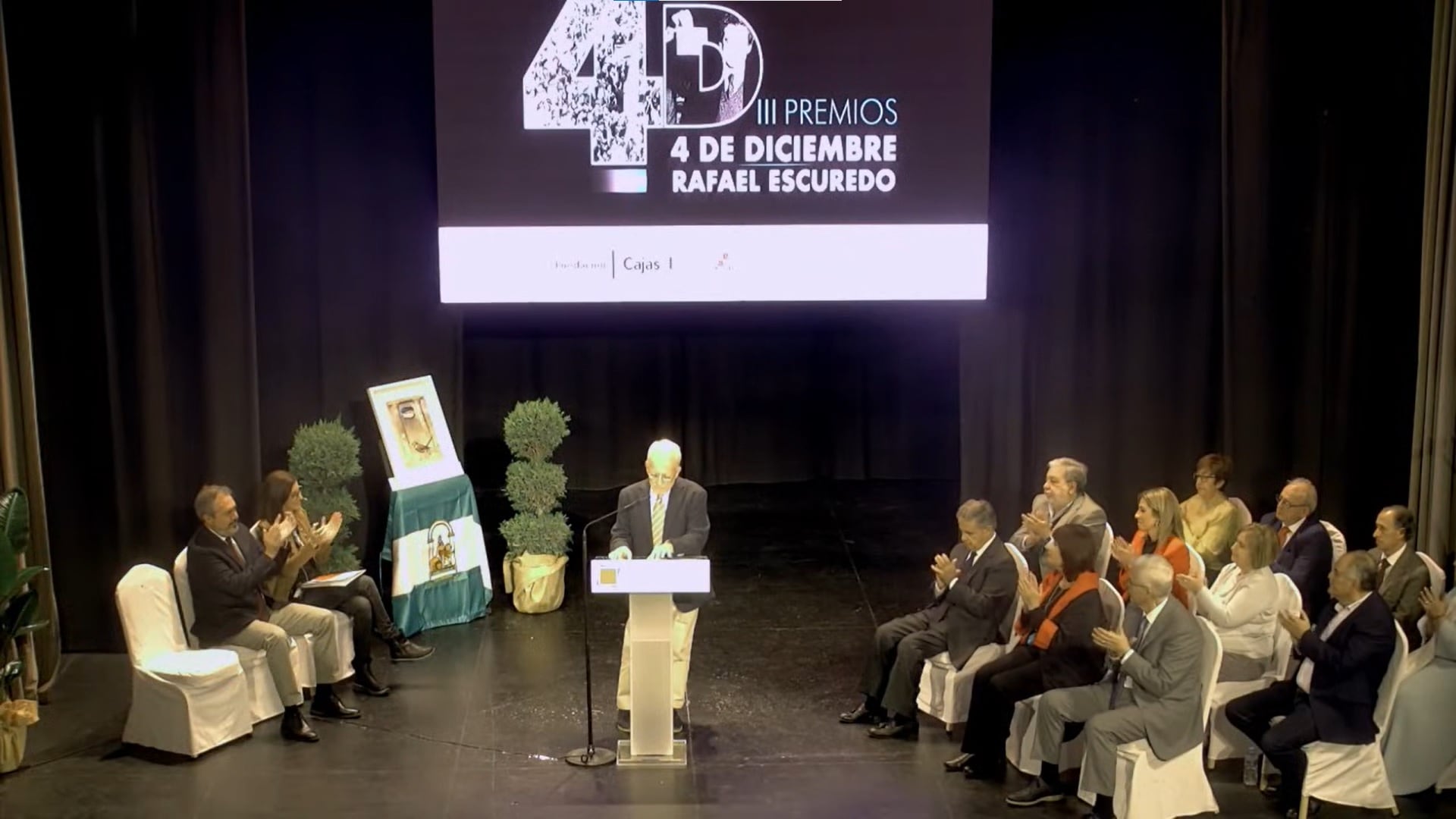 Entrega de los Premios 4D-Rafael Escuredo en Jaén, promovidos por la Fundación Andalucía, Socialismo y Democracia.