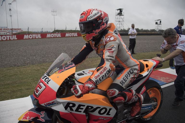 Marquez durante el GP de Argentina. 