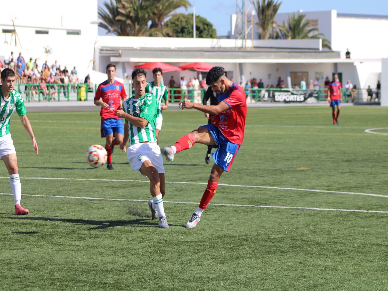 Disparo de la UD Lanzarote.