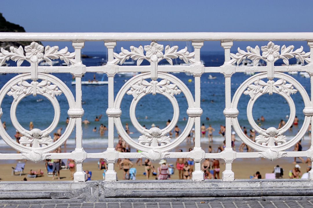 Tramo de la barandilla de la Concha.