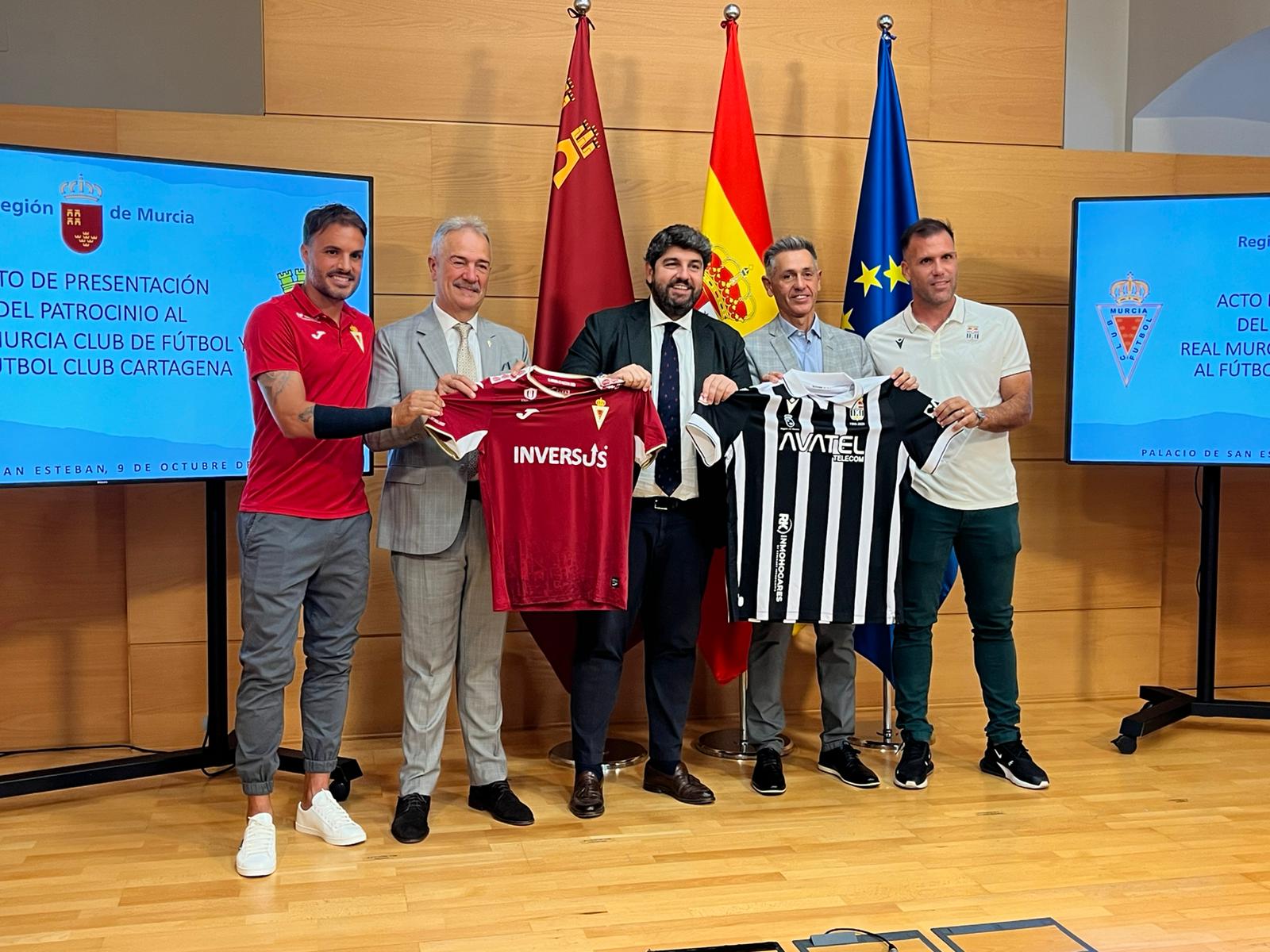 Pedro León, Felipe Moreno, López Miras, Víctor Alonso y Alfredo Ortuño en San Esteban