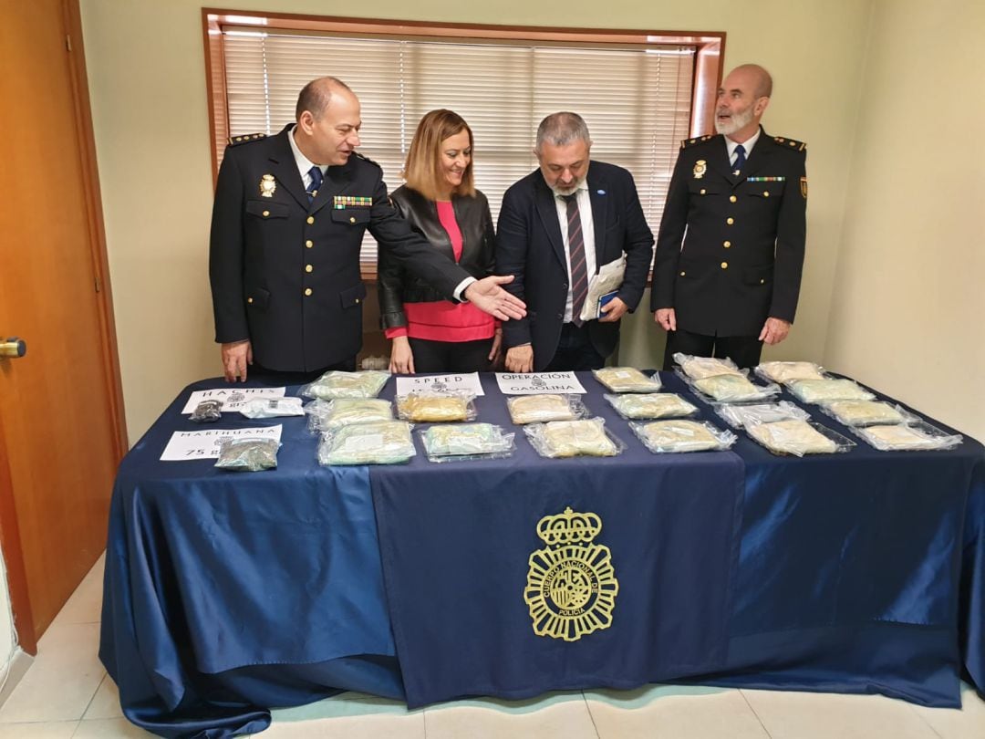 El resultado de la Operación Gasolina fue presentado por las autoridades policiales y civiles como uno de los golpes más importantes al tráfico de droga en Aranda