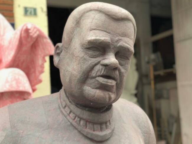 Ninot de Nicolás Maduro en el taller de Manolo Algarra