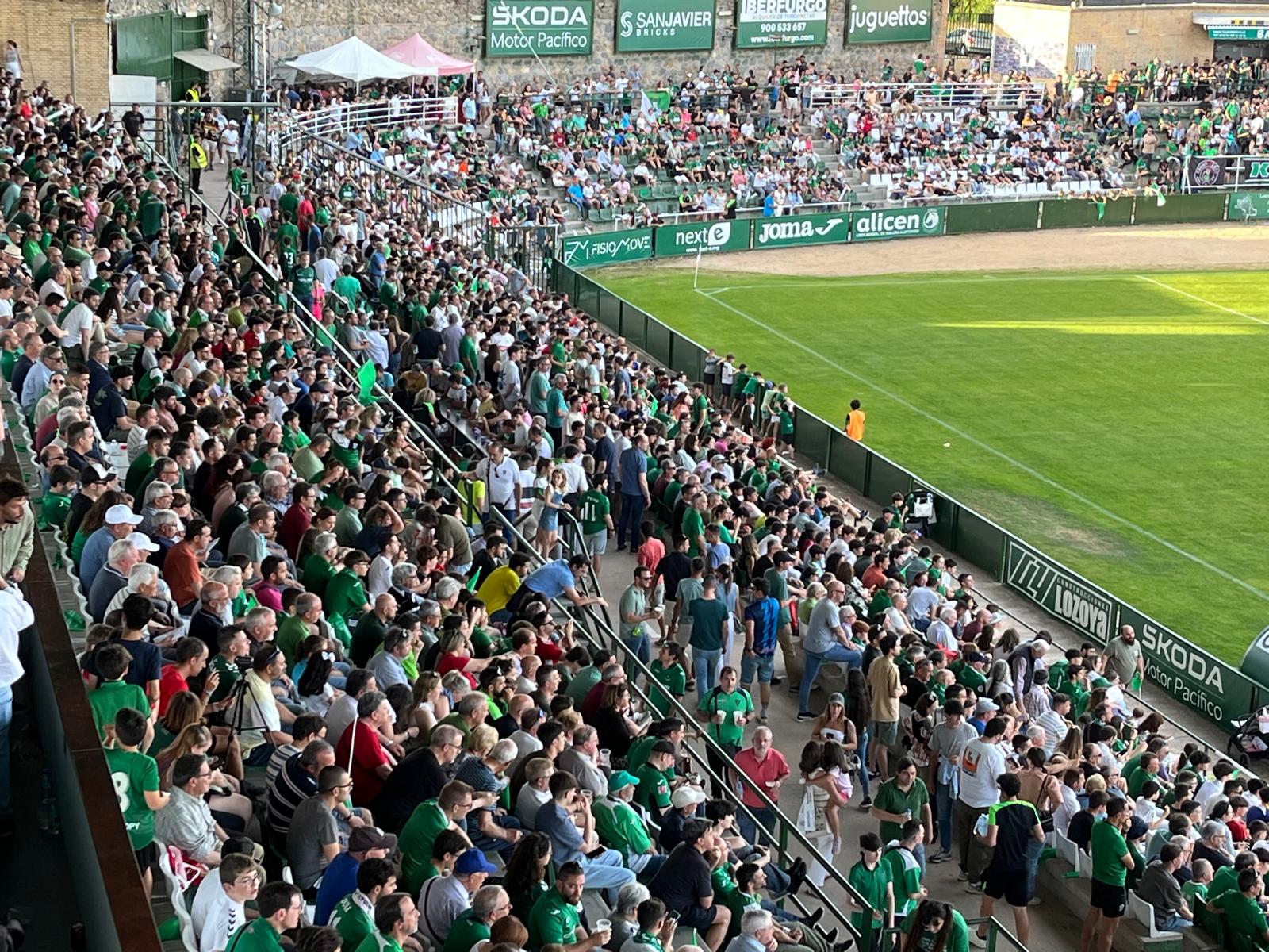 Imagen de archivo del estadio Salto del Caballo de Toledo durante la vuelta de la primera ronda de los playoffs de ascenso en esta temporada