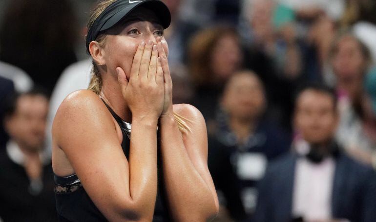 Sharapova, incrédula tras eliminar a Simona Halep