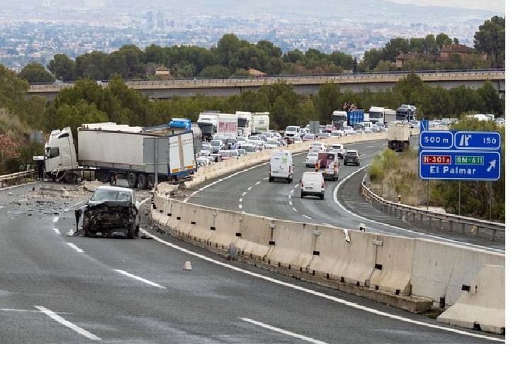 Accidente en el Puerto de la Cadena