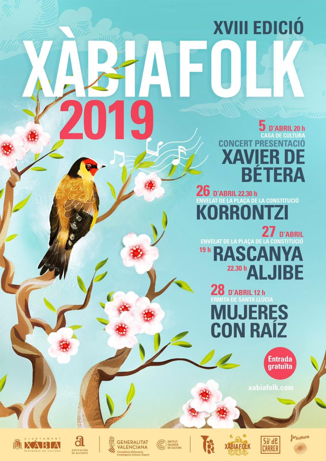 Cartel del Festival Xàbia Folk.