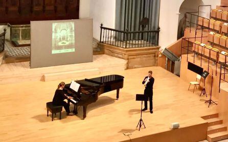 Juan Sánchez en una audición en el Hospital de Santiego de Úbeda