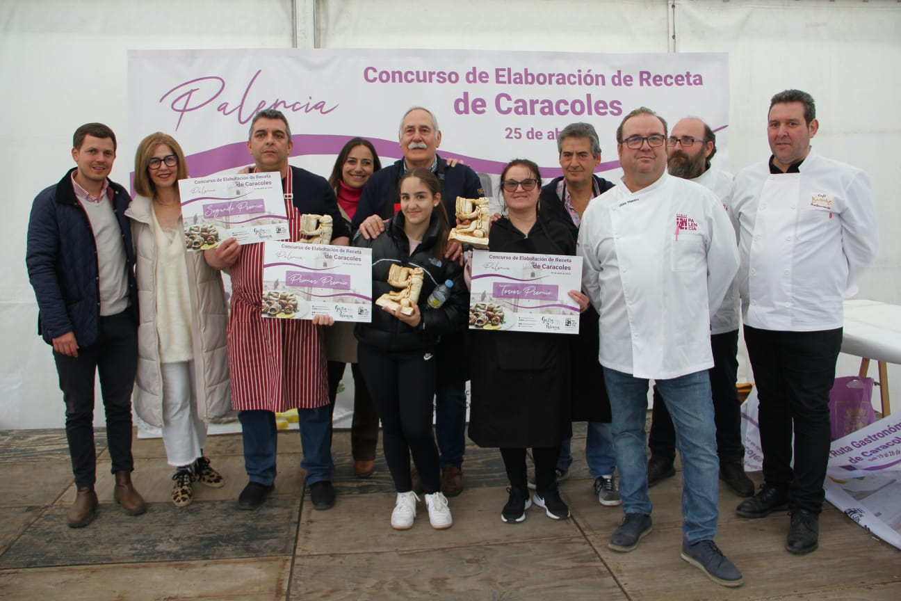 Ganadores del concurso de caracoles en la romería de San Marcos de Palencia