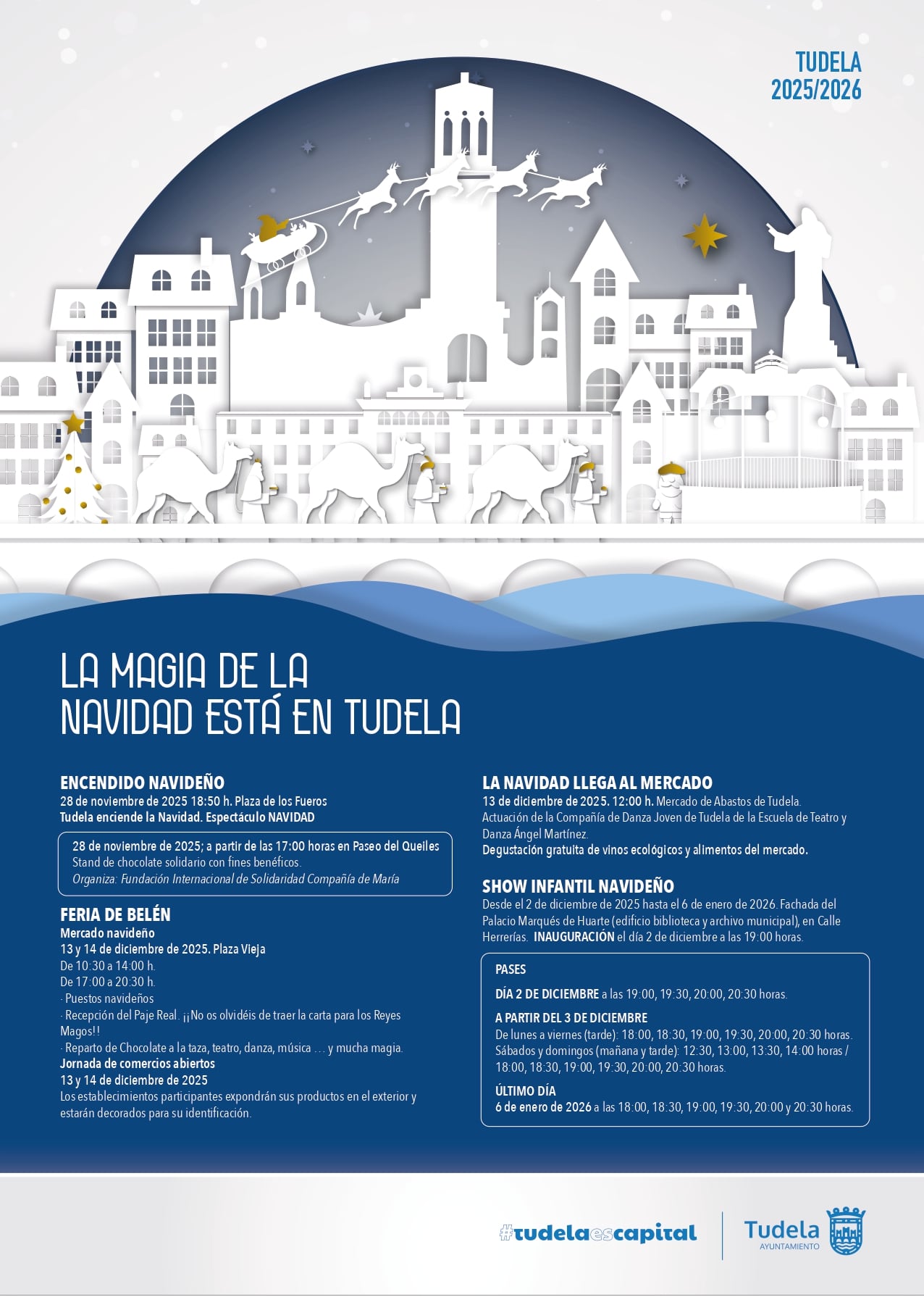 Programa de actos de la Navidad en Tudela