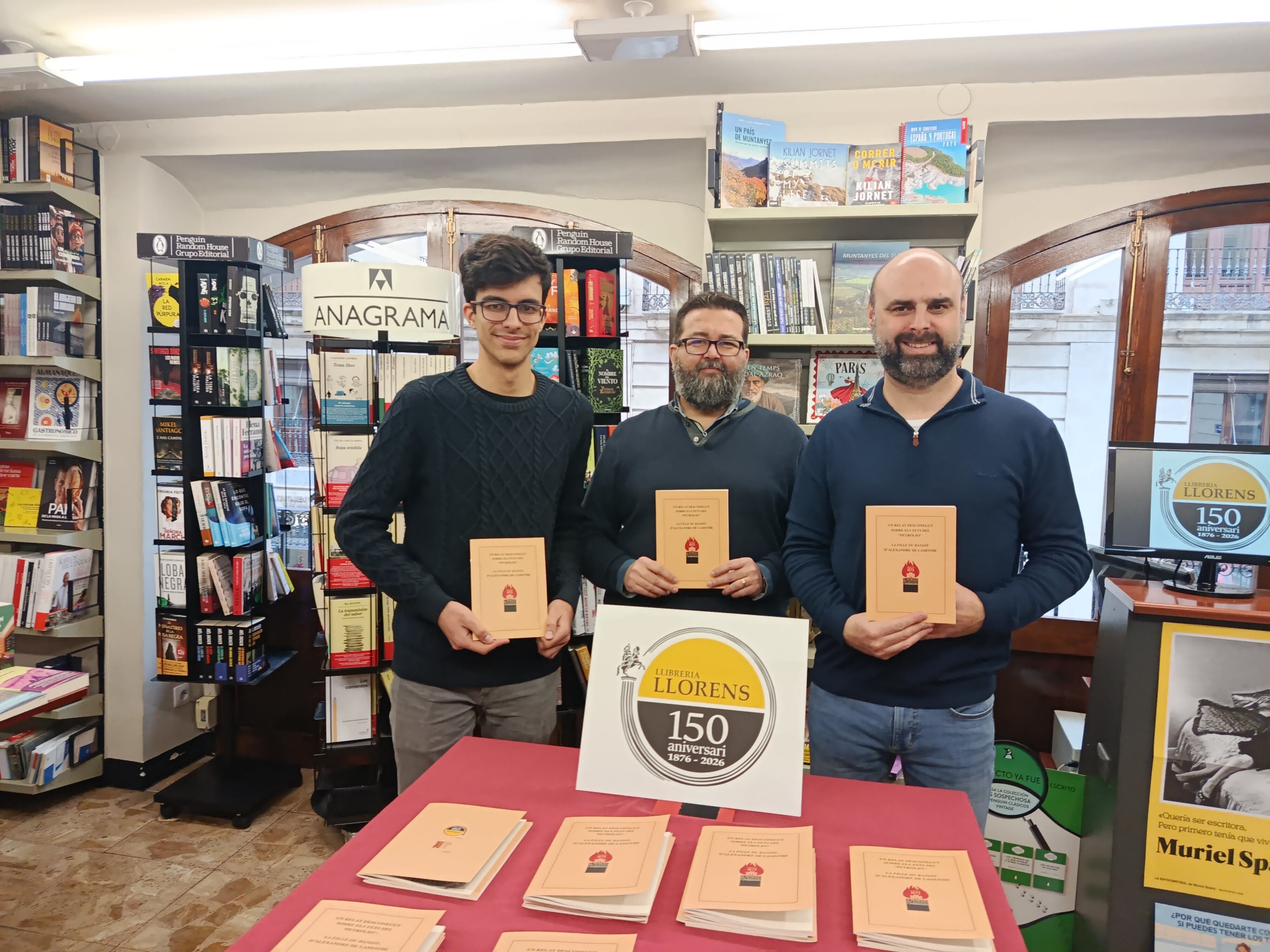 Álvaro Verdú, Lluis Vidal y José Ernesto Nadal en Llbreria Llorens