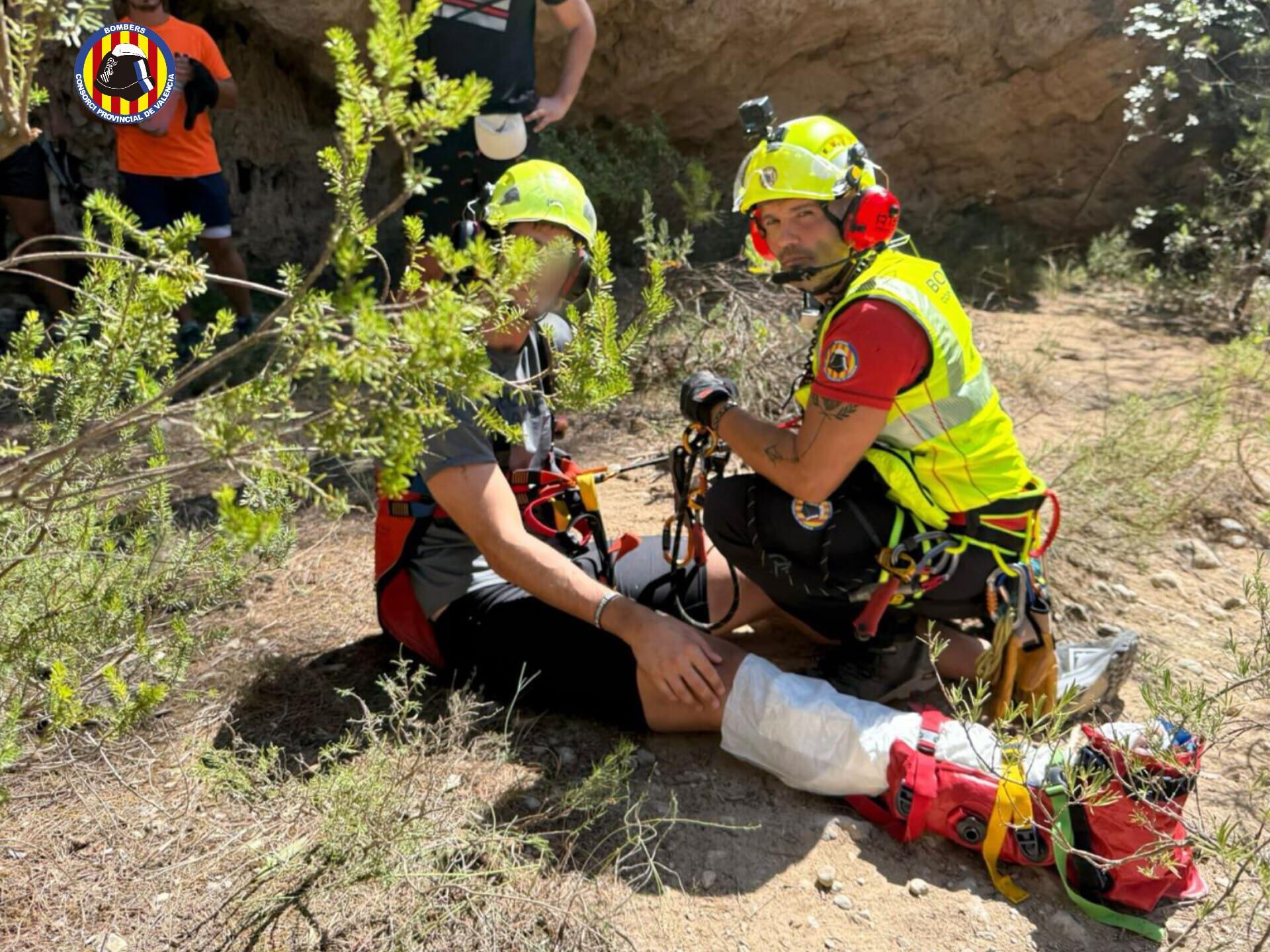 Imágenes del rescatado. Fuente: Bombers València
