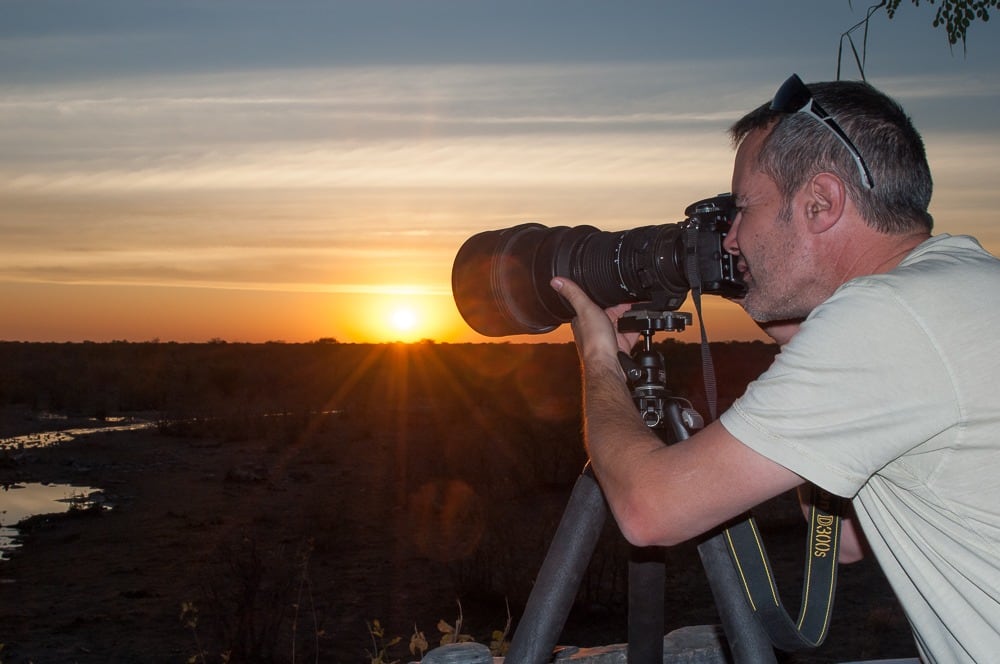 El fotógrafo tomando una imagen