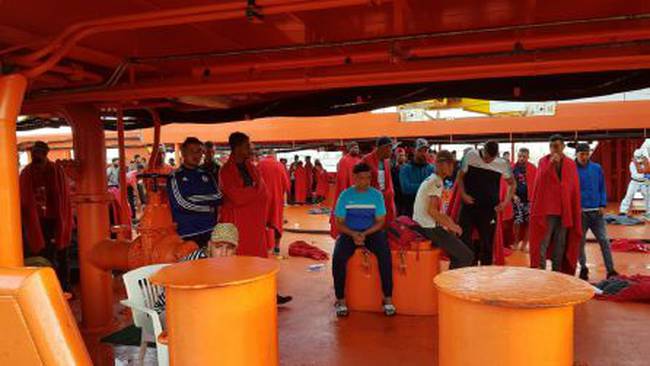 Llegada de inmigrantes al Puerto de Cartagena ( foto de archivo)