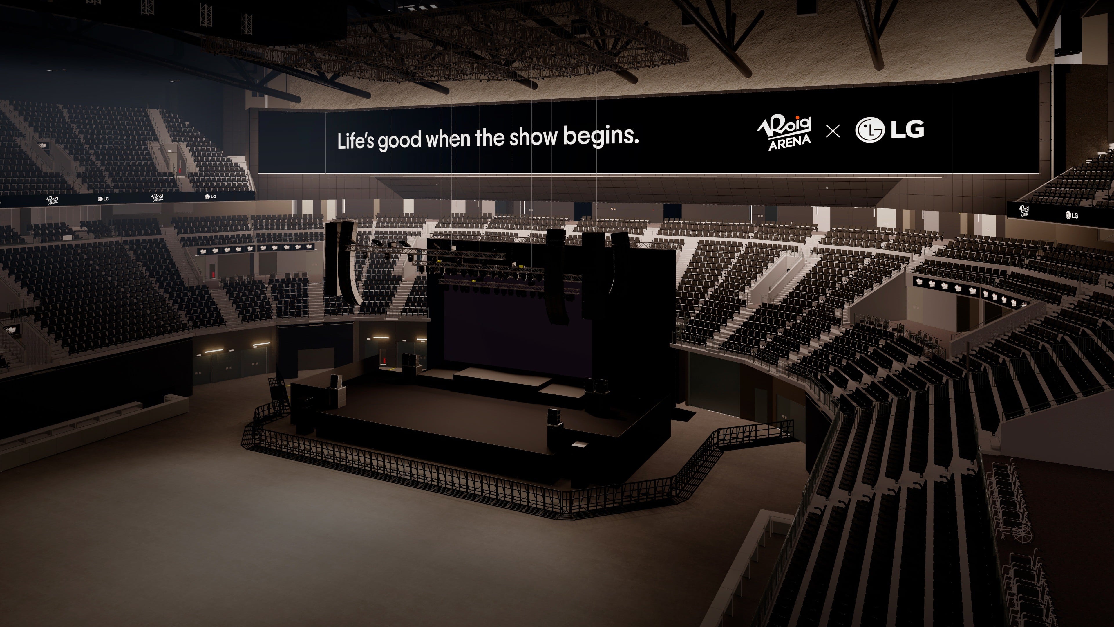 Figuración del estadio Roig Arena de València