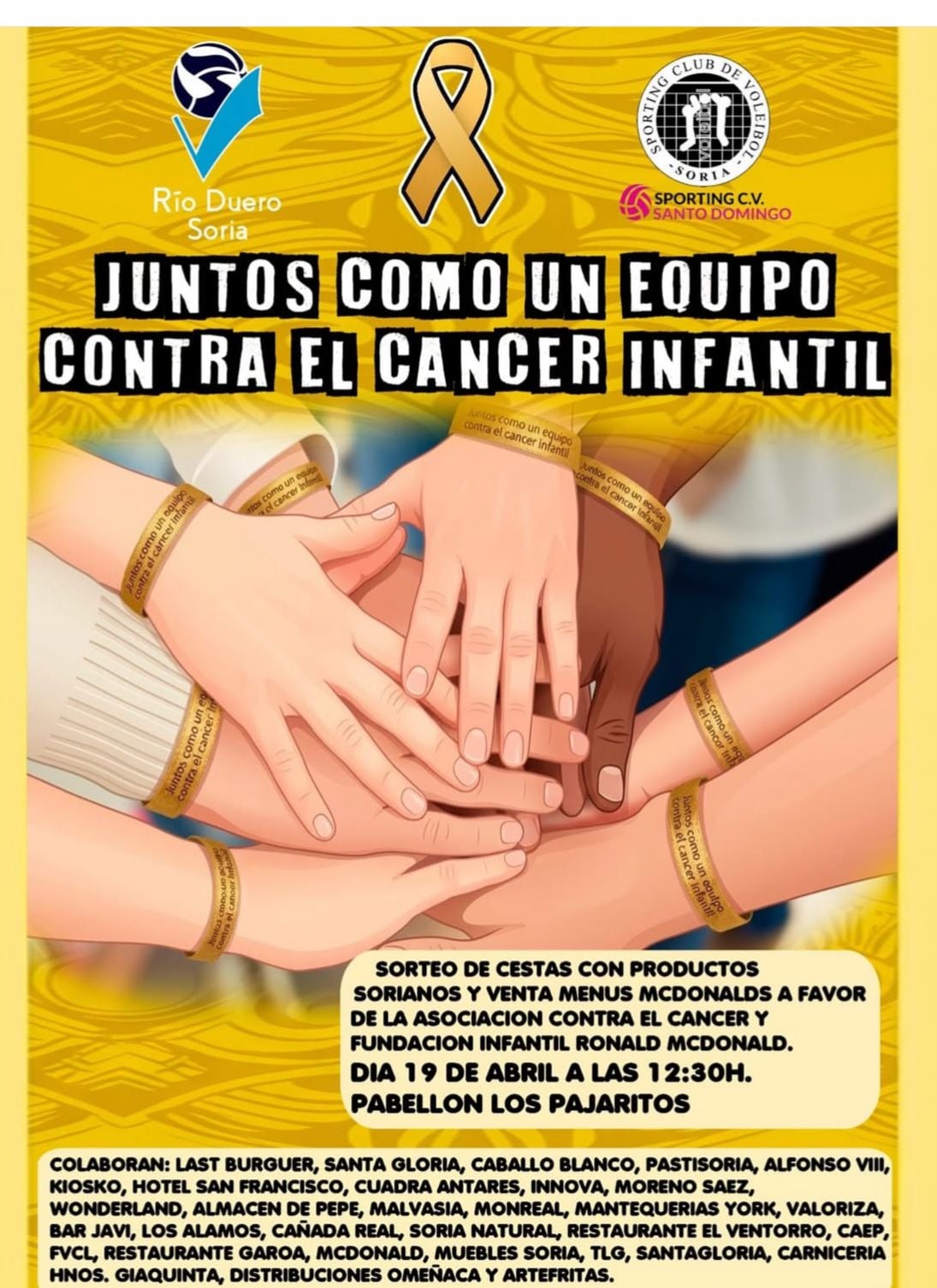El voley soriano se une contra el cáncer infantil.