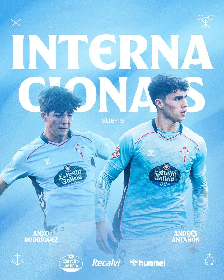 Anxo Rodríguez y Andrés Antañón con la sub 19