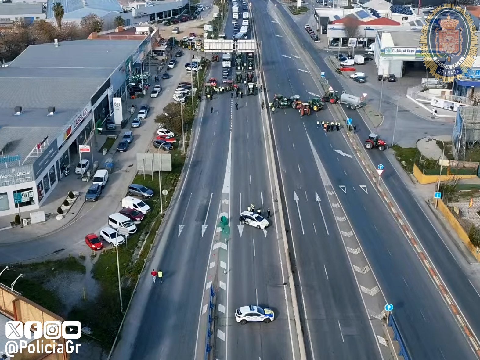 Corte en las A-92G durante la jornada del martes