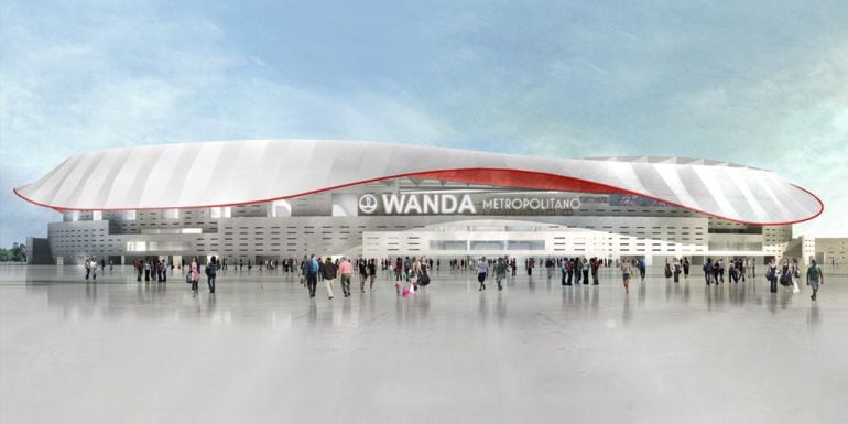 Imagen de lo que será el nuevo estadio del Atlético de Madrid, el Wanda Metropolitano