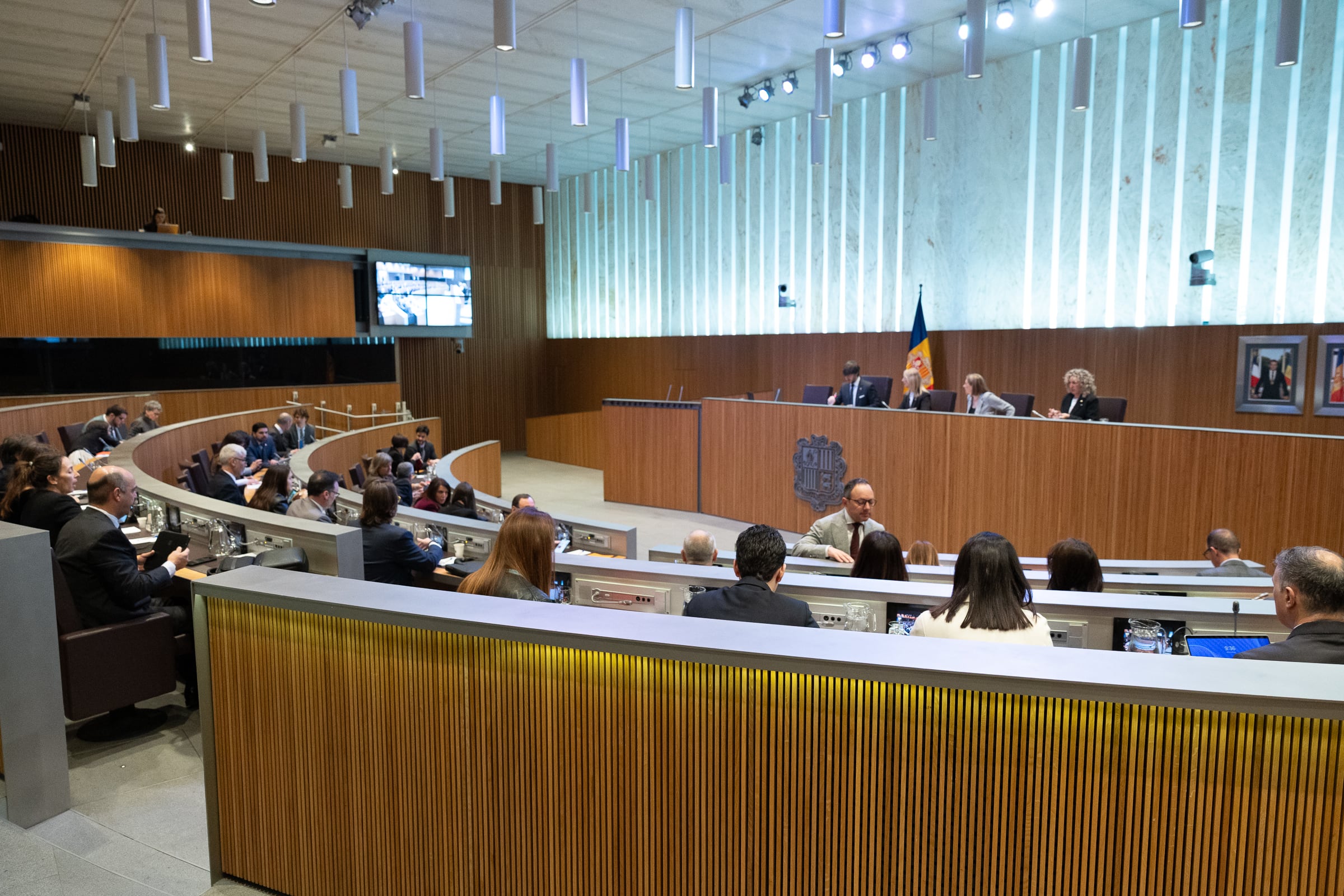 El cap de Govern, Xavier Espot, durant la sessió de control al Consell General