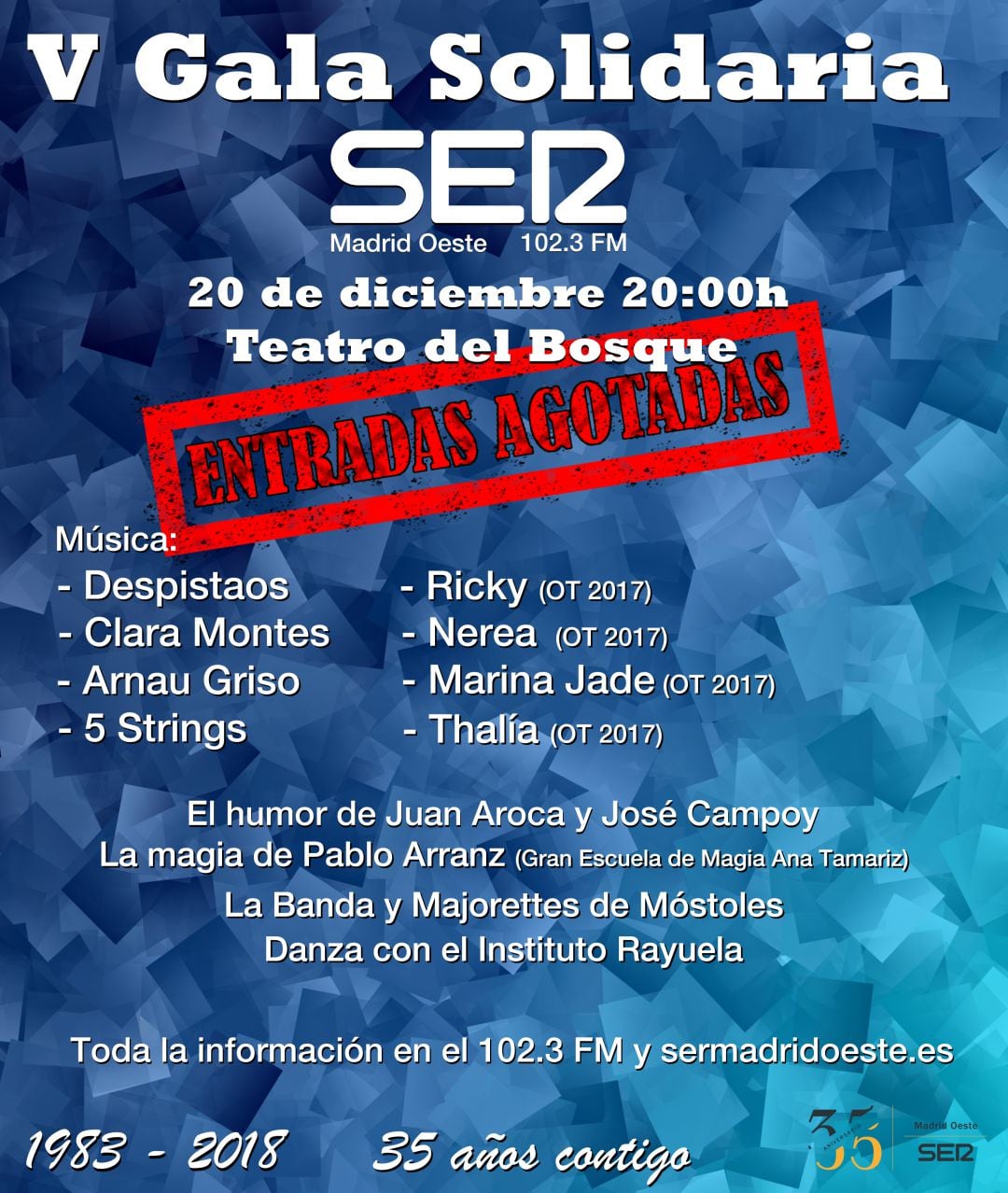 Cartel de la Gala Solidaria de Ser Madrid Oeste