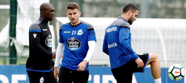 Entrenamiento del Deportivo tras el descenso