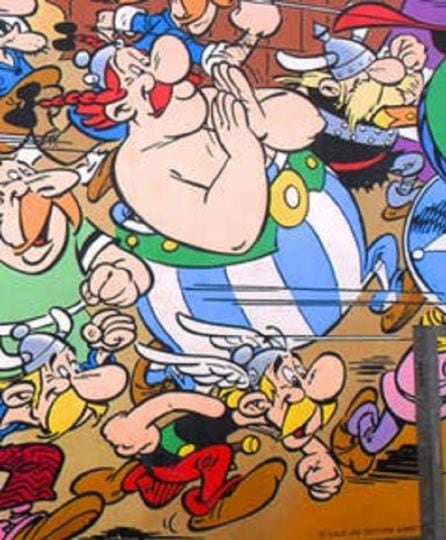 Mural de Asterix y Obelix en Bruselas