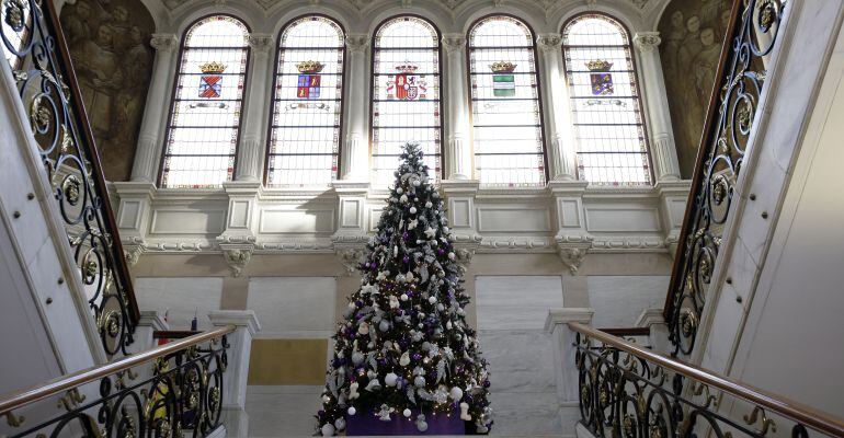 Decoración navideña del Palacio Provincial de Palencia