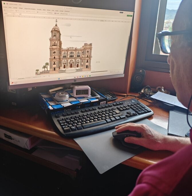 La Catedral de Málaga es una de sus obras de arte realizadas con Excel