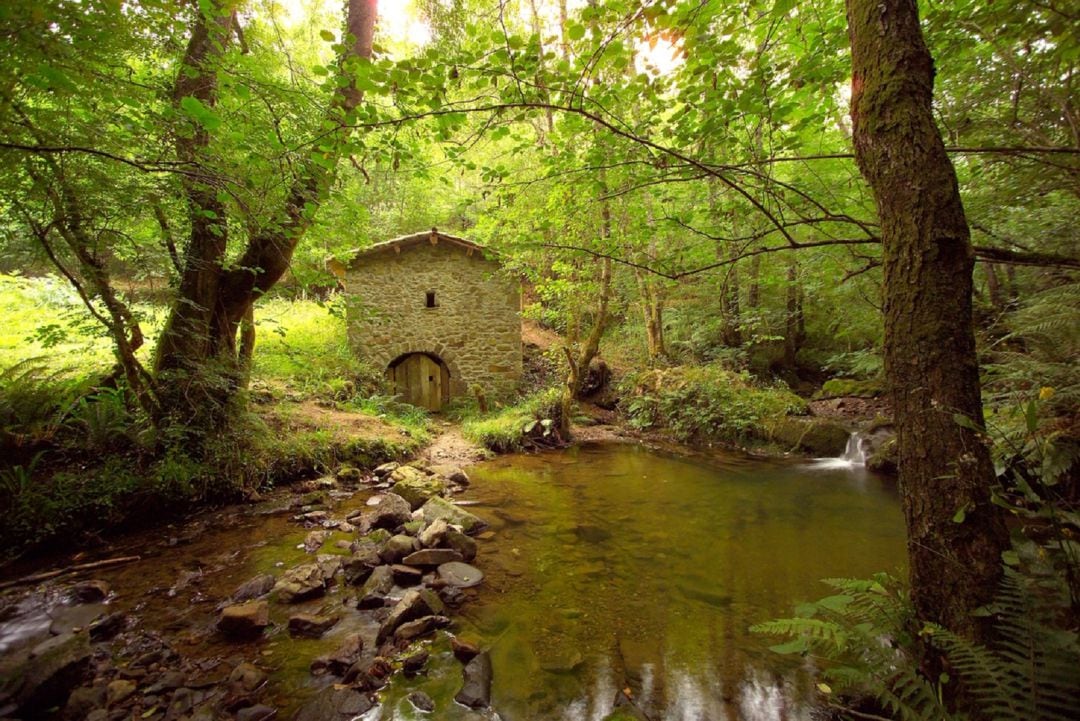 Uno de los rincones de la ruta de Los Molinos, en Bimenes