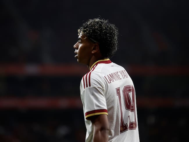 Lamine Yamal, en el amistoso en Cornellà entre España y Egipto