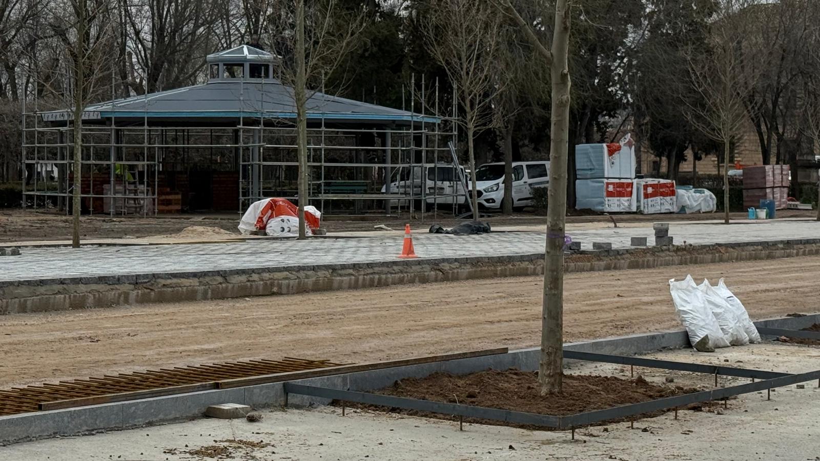 Imagen del desarrollo de las obras de la Vega, en Toledo, en la mañana de este miércoles