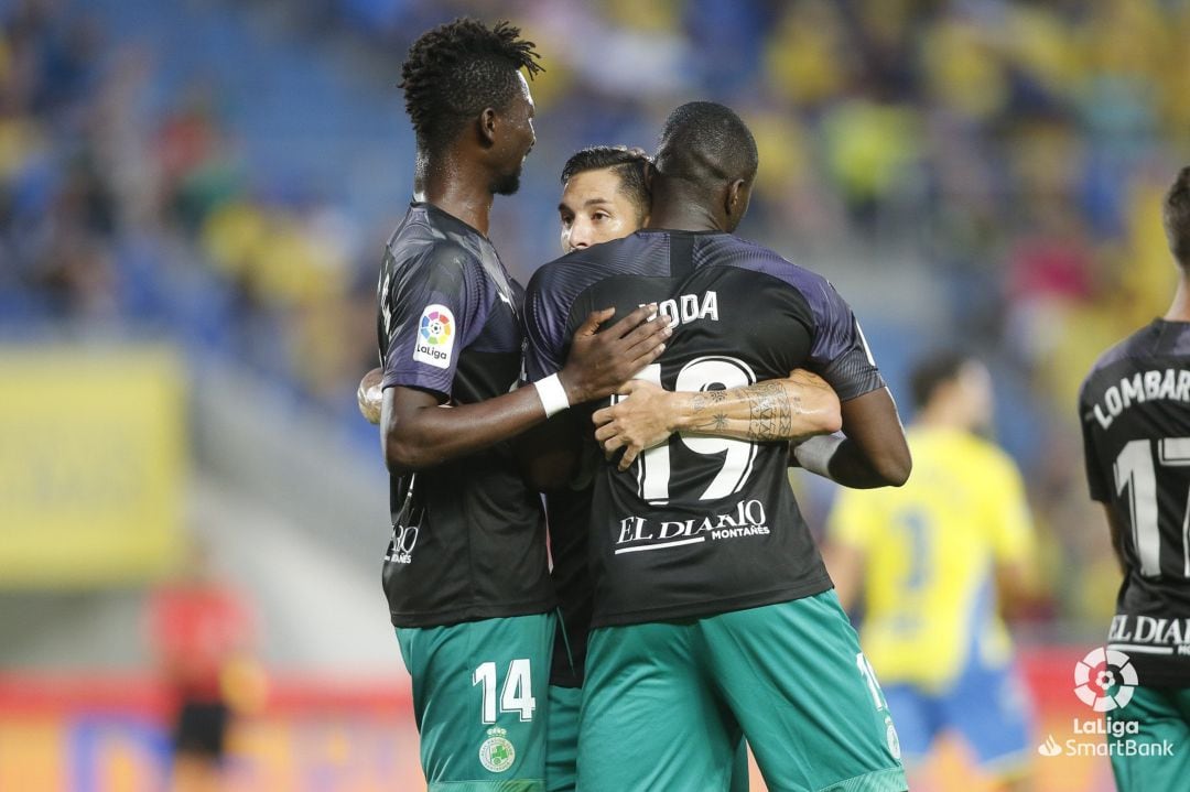 Celebración de gol en Las Palmas
