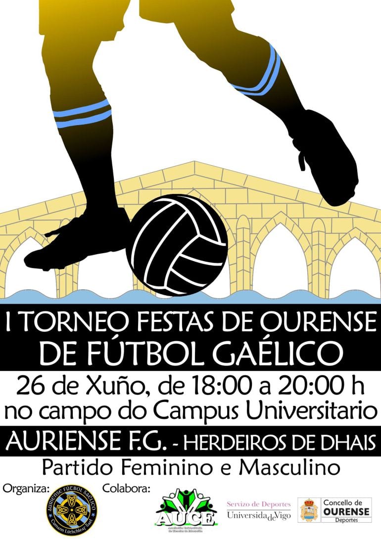 Unhas das novidades dentro de programa de deportes das festas de Ourense,é o Torneo de Fútbol Gaélico