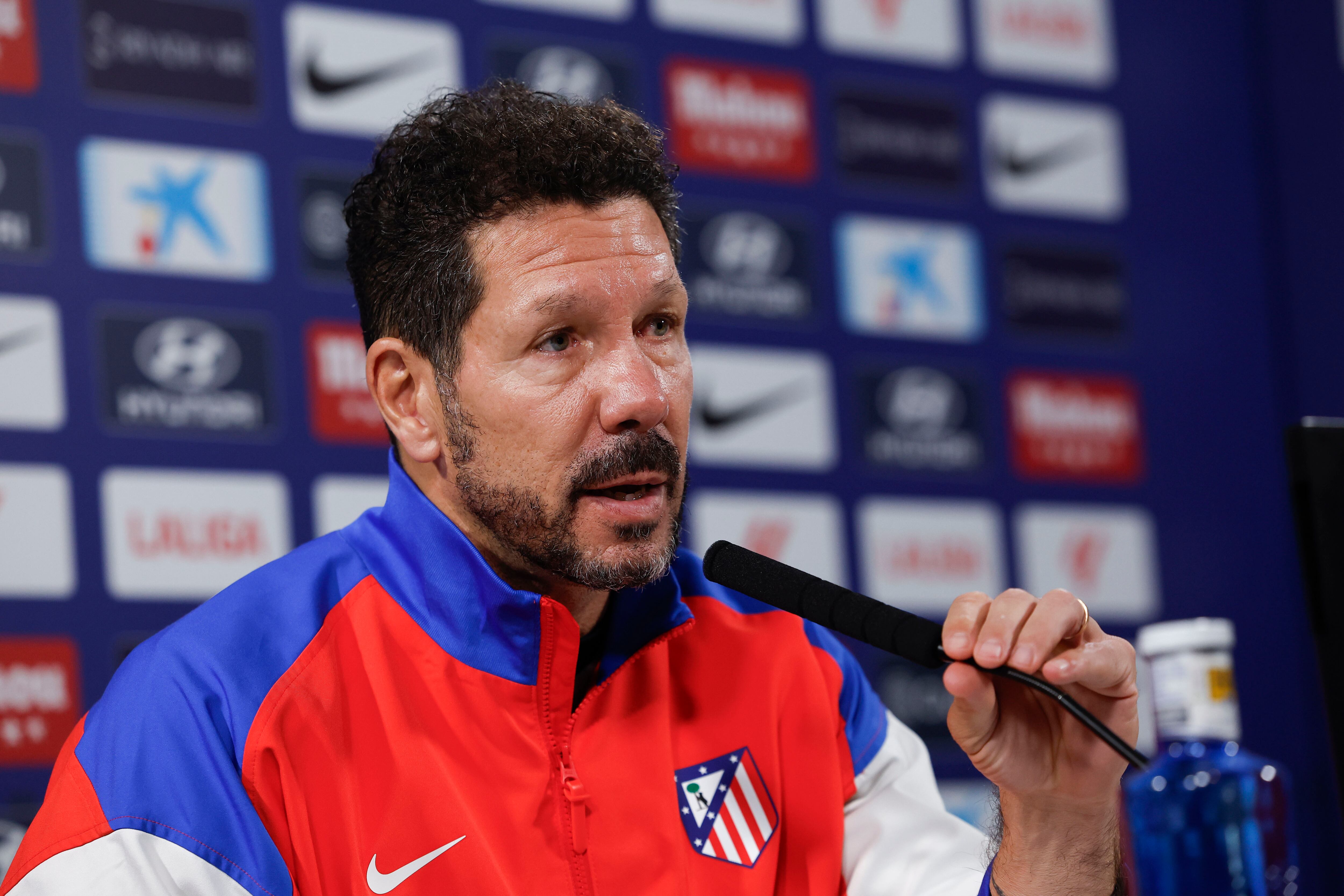 Diego Pablo Simeone atiende a la prensa en la previa del partido de LaLiga ante Las Palmas