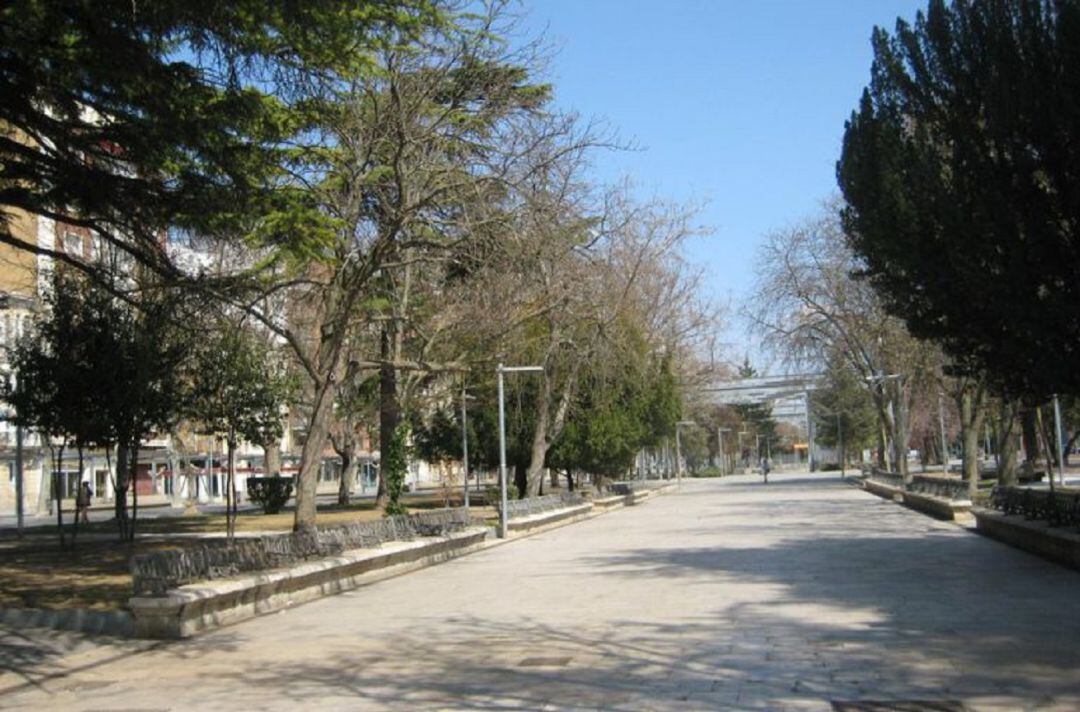 Zona del parque del Salón en Palencia