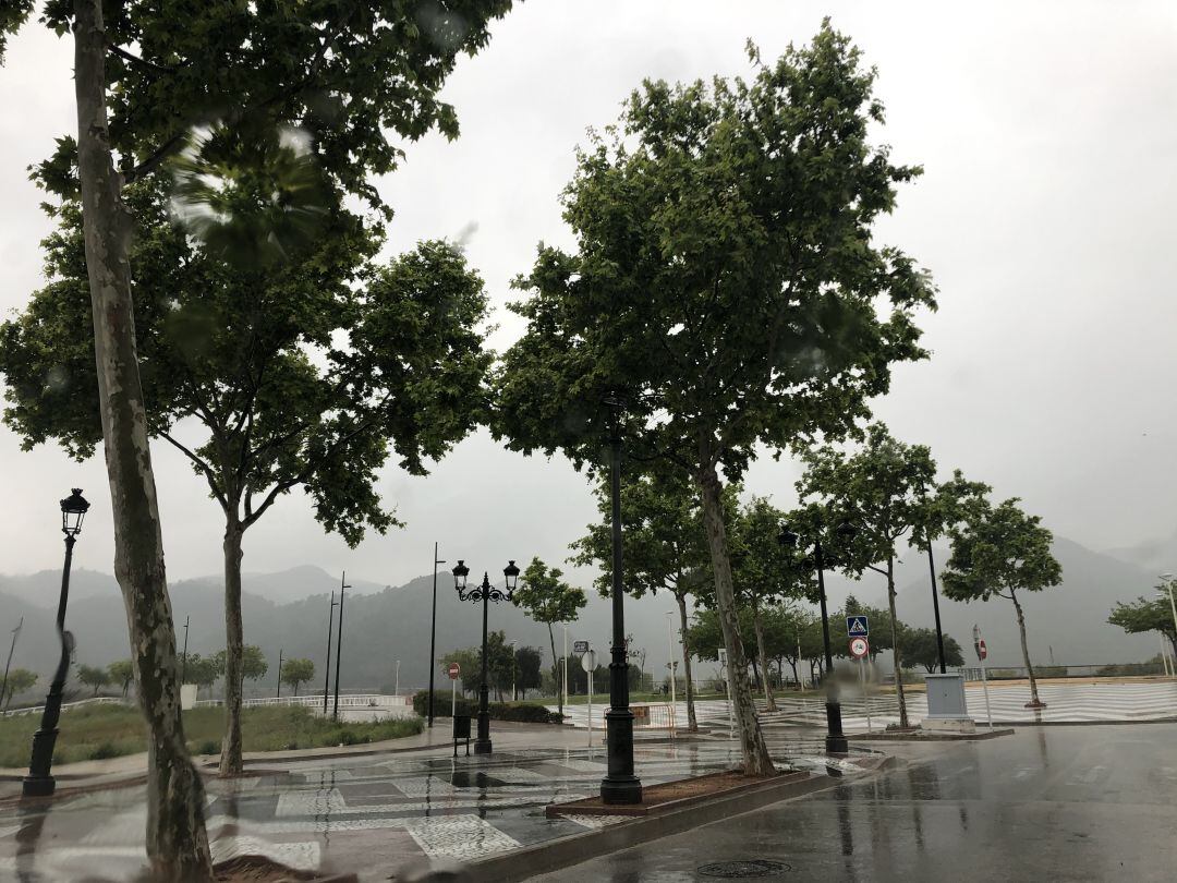 Lluvia en la ciudad de Gandia 